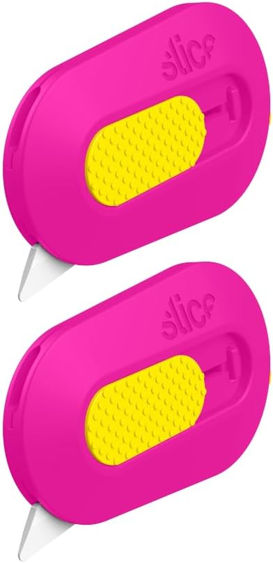 Slice Mini Box Cutter, Manual Retracting, Safe Ceramic Box Cutter Lasting 11x Longer than Metal, Keychain Box Opener