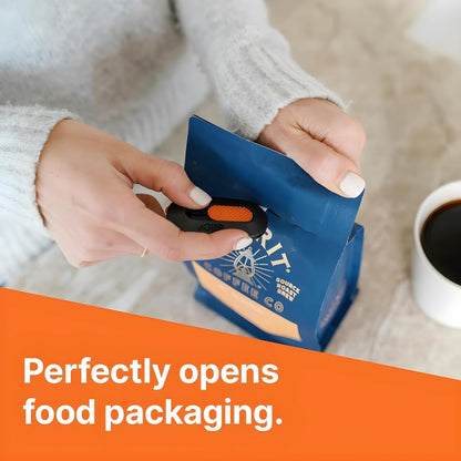 Slice Mini Box Cutter, Manual Retracting, Safe Ceramic Box Cutter Lasting 11x Longer than Metal, Keychain Box Opener