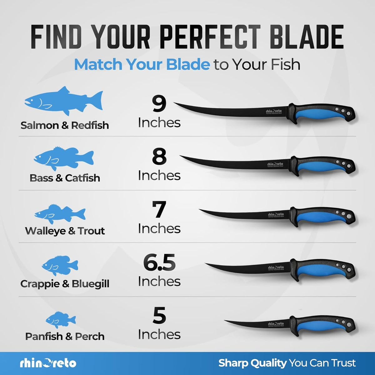 Fillet Knife for Fish - Razor Sharp G4116 German Stainless Steel Blade, 7 Inch Professional Filleting & Boning Knife with Non-Slip Handle, Protective Sheath & Sharpener
