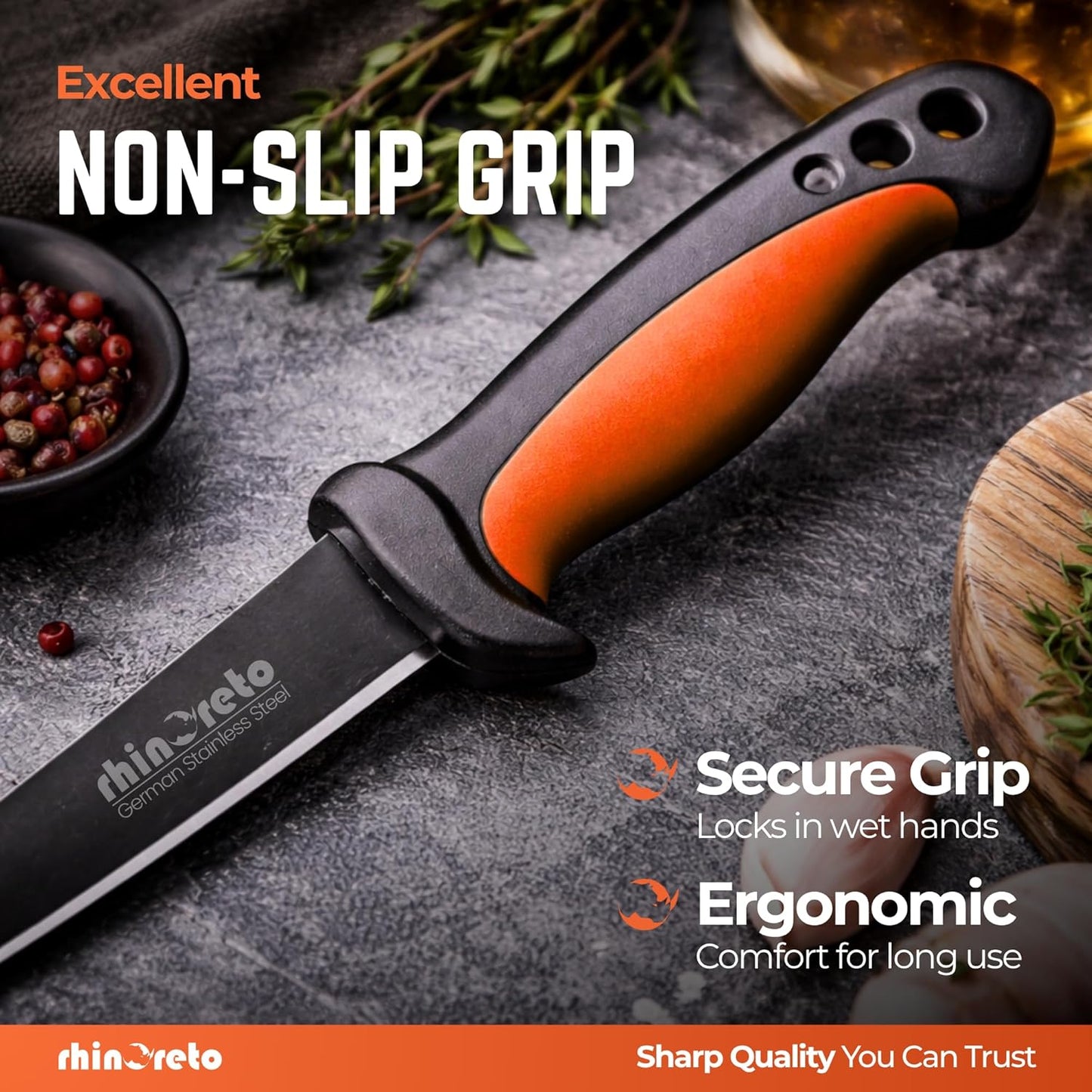 Fillet Knife for Fish - Razor Sharp G4116 German Stainless Steel Blade, 7 Inch Professional Filleting & Boning Knife with Non-Slip Handle, Protective Sheath & Sharpener