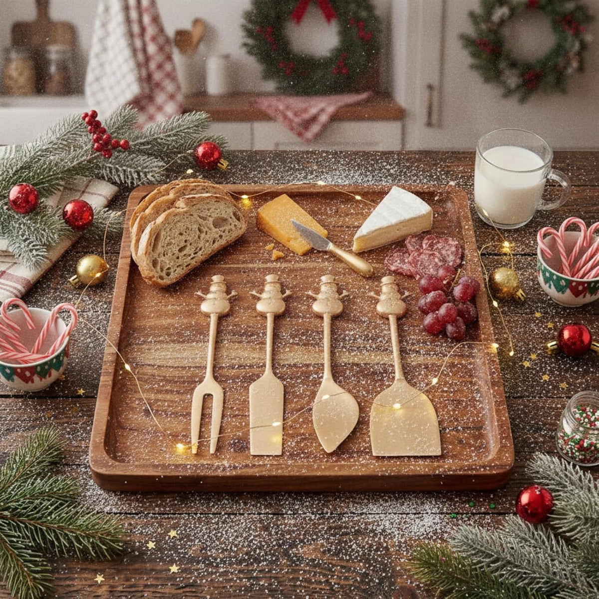 Set of 4 Bee Cheese Knives Set with Bag Cheese Spreaders