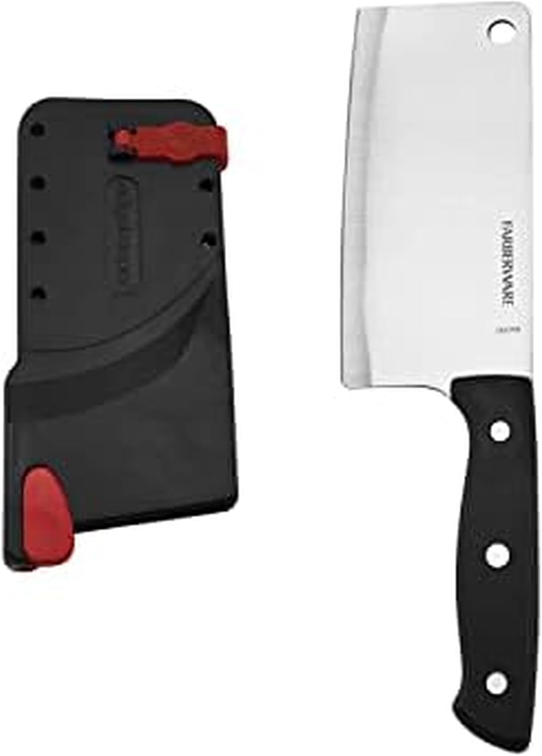 Edgekeeper Self-Sharpening Triple Riveted Santoku Knife Set, 4-Piece, Black