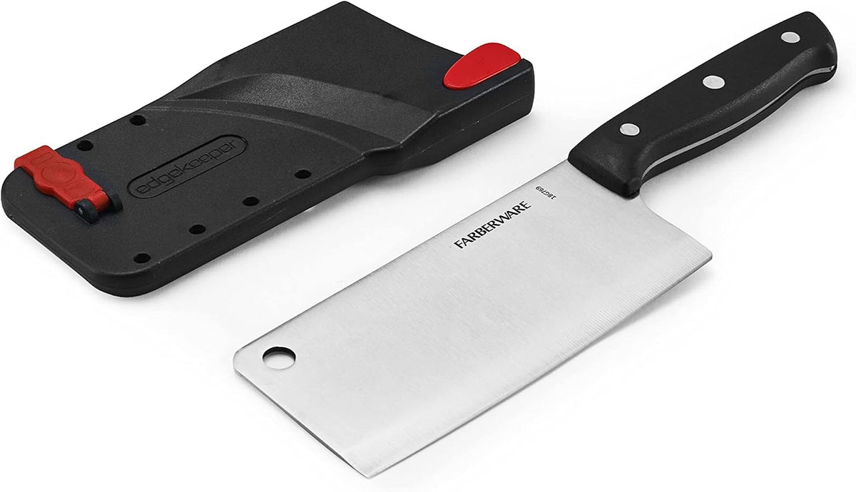 Edgekeeper Self-Sharpening Triple Riveted Santoku Knife Set, 4-Piece, Black