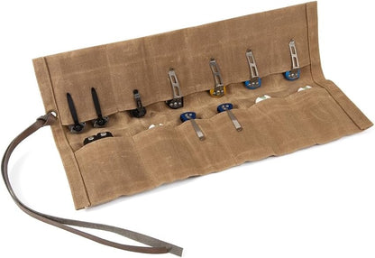 Knife Display Bag with 12 Slots Pocket Knives,Folding Knife Holder Organizer,Tactical Outdoor for EDC Mini Knife Bags,Knives Roll Collection Protector Bag