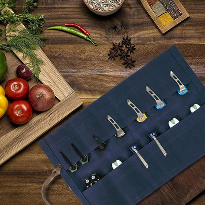 Knife Display Bag with 12 Slots Pocket Knives,Folding Knife Holder Organizer,Tactical Outdoor for EDC Mini Knife Bags,Knives Roll Collection Protector Bag
