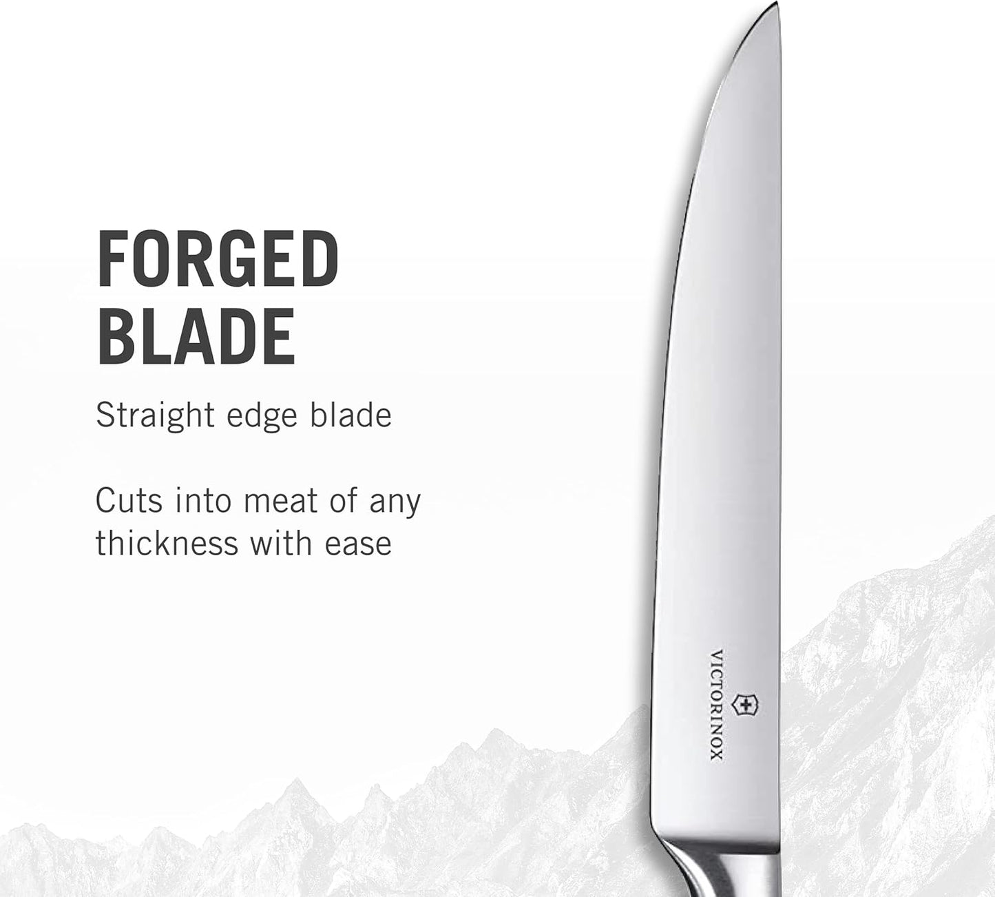 Grand Maître Steak Knife Set Ideal for Slicing a Wide Variety of Steak Cuts Straight Blade in Rosewood, Set of 4