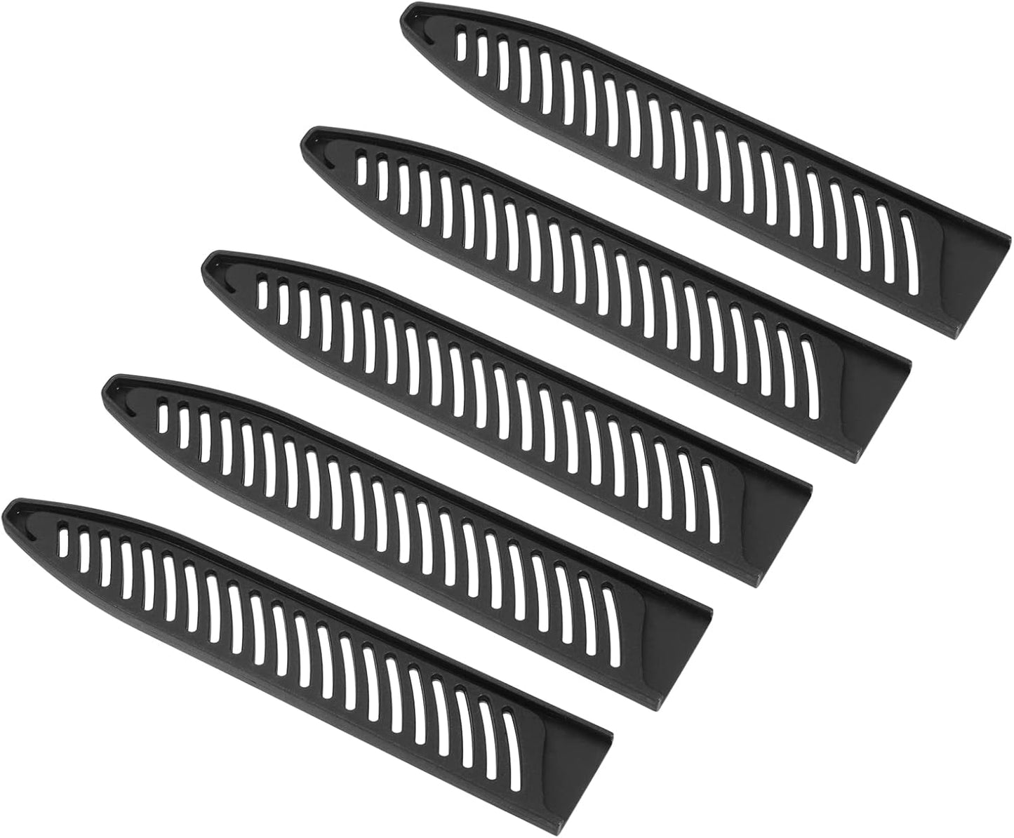 PP Safety Knife Cover Sleeves for 8" Carving Knife, 5 Pack Knives Edge Guard Blade Protector Universal Knife Sheath for Kitchen, Black