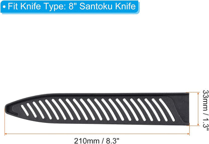 PP Safety Knife Cover Sleeves for 8" Carving Knife, 5 Pack Knives Edge Guard Blade Protector Universal Knife Sheath for Kitchen, Black