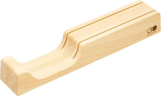 Nichinichi Tools Edge Knife Stand, Double Knife Stand, Horizontal Stand, Wooden, Made in Japan