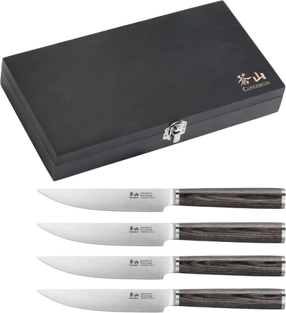 Cangshan 4-Piece Pakkawood Steak Knife Set | Wood Box, 10300535