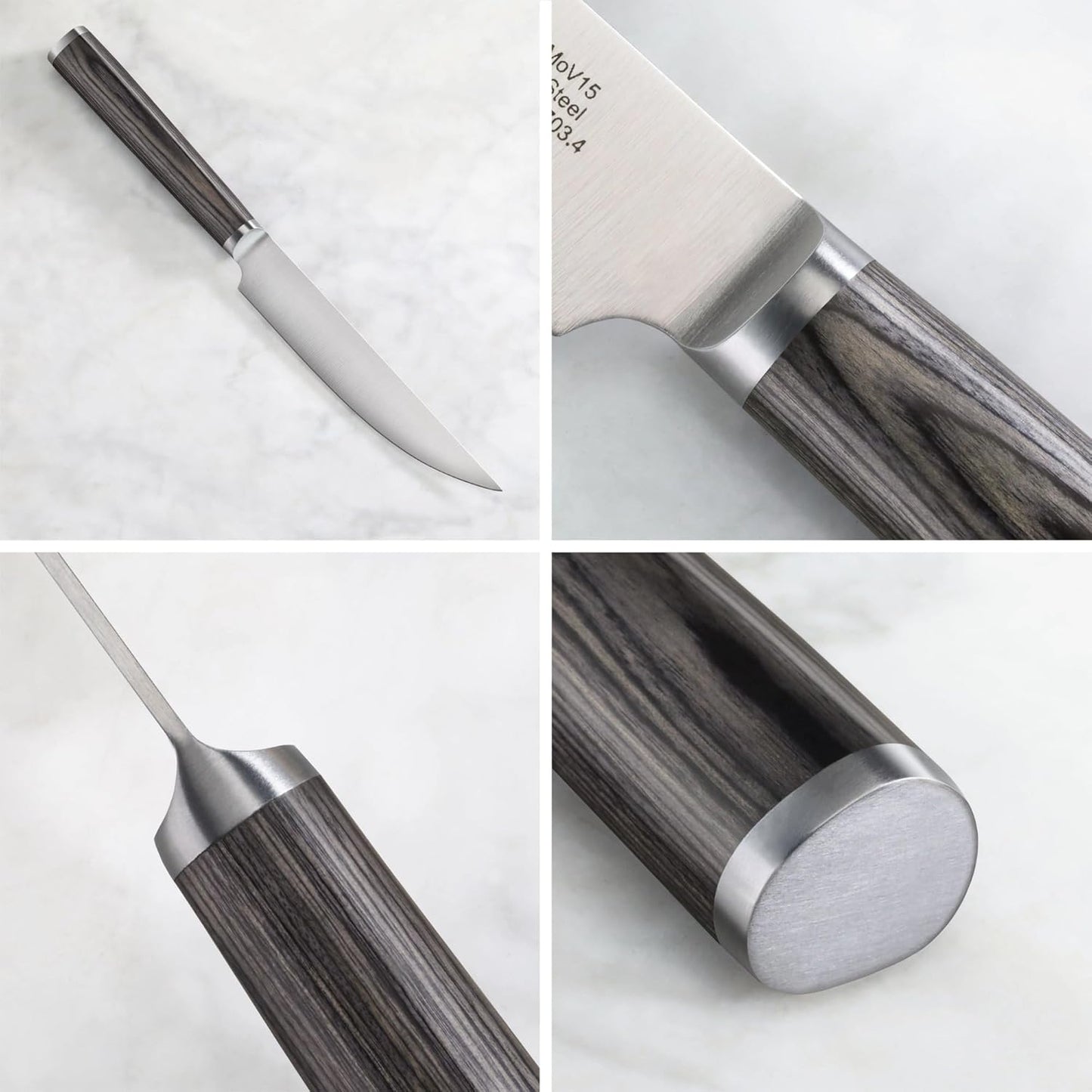 Cangshan 4-Piece Pakkawood Steak Knife Set | Wood Box, 10300535