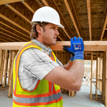 Safety Work Gloves, MicroFoam Nitrile Coated, Men Women,KG18N | Anti-Slip Grip, Breathable and Lightweight , Durable, Seamless Knit Nylon, For Construction, Warehouse, Automotive