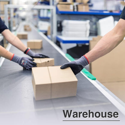 Safety Work Gloves, MicroFoam Nitrile Coated, Men Women,KG18N | Anti-Slip Grip, Breathable and Lightweight , Durable, Seamless Knit Nylon, For Construction, Warehouse, Automotive