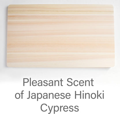 Japanese Hinoki Cutting Board - Small - Natural Cypress Wood Cutting Board, Kitchen Chopping Board, High Durability, Made in Japan (14.17×8.66×0.59 inch) (Small)