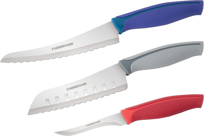 Precise Slice Utility Knife Set, 3 Piece, Multicolor
