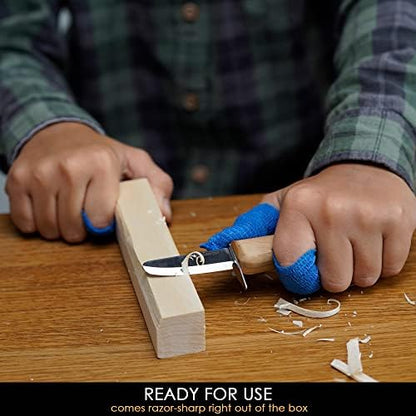 Whittling Knife for Kids, Beginners - Safety Wood Carving Knife C1 Kid - Whittling Knives with Rounded Tip for Children, Entry-Level Carvers - Wood Carving Tools for Beginners, Boy Scout