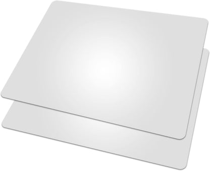 Cut N' Funnel Clear 2 Pack Frosted Flexible Plastic Cutting Board Mat 15" x 11.5" Made in the USA Flexible, Easy to Clean
