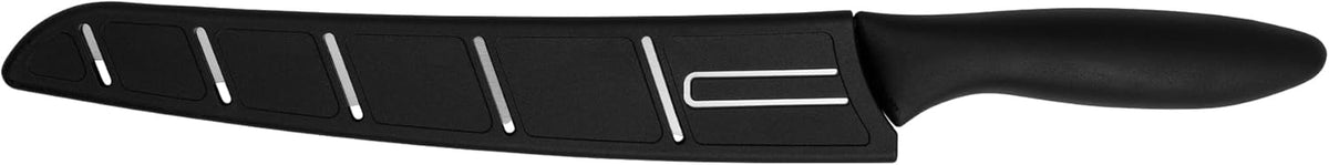 Kershaw 8” Bread Knife, Black, 8 Inch Serrated Blade | Included Sheath, With 16 Degree Single-Bevel Blade, Comfortable Handle, Bread Knife for Sourdough, Bagels, Pastries and More
