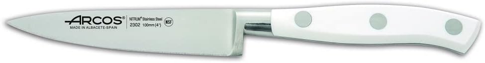 Forged Knife Serrated 5 Inch Nitrum Stainless Steel and 130 mm blade. Ergonomic Polyoxymethylene POM Handle. Series Riviera. Color Black