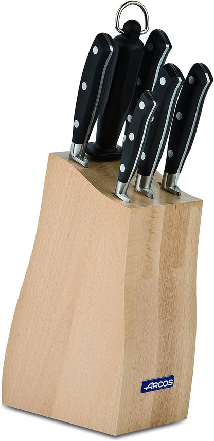Forged Knife Serrated 5 Inch Nitrum Stainless Steel and 130 mm blade. Ergonomic Polyoxymethylene POM Handle. Series Riviera. Color Black