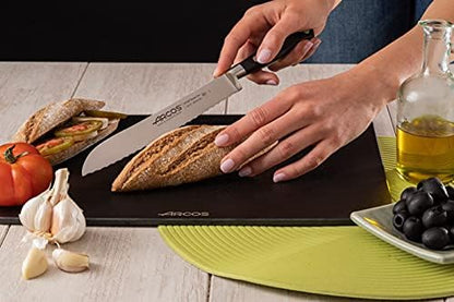 Forged Knife Serrated 5 Inch Nitrum Stainless Steel and 130 mm blade. Ergonomic Polyoxymethylene POM Handle. Series Riviera. Color Black