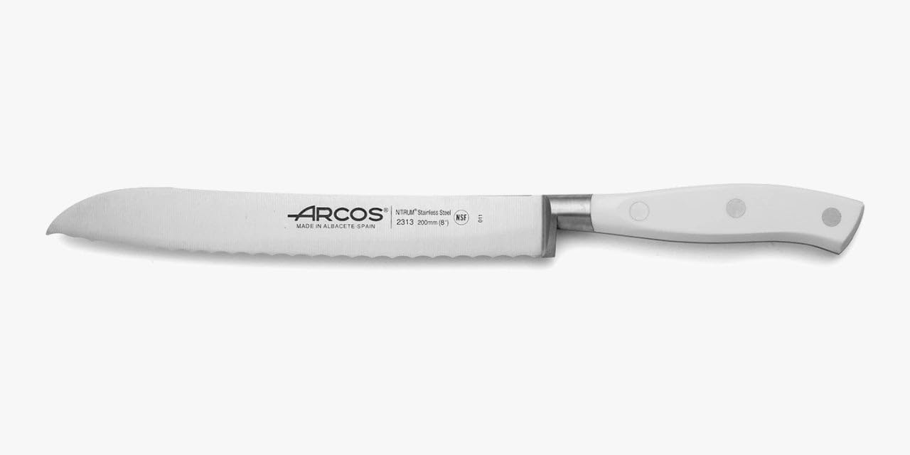 Forged Knife Serrated 5 Inch Nitrum Stainless Steel and 130 mm blade. Ergonomic Polyoxymethylene POM Handle. Series Riviera. Color Black