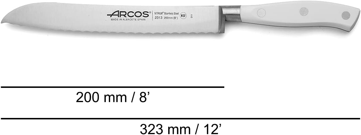 Forged Knife Serrated 5 Inch Nitrum Stainless Steel and 130 mm blade. Ergonomic Polyoxymethylene POM Handle. Series Riviera. Color Black