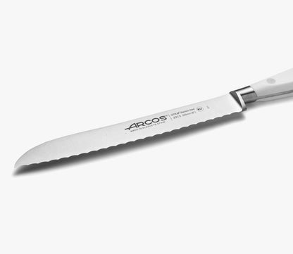 Forged Knife Serrated 5 Inch Nitrum Stainless Steel and 130 mm blade. Ergonomic Polyoxymethylene POM Handle. Series Riviera. Color Black