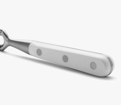 Forged Knife Serrated 5 Inch Nitrum Stainless Steel and 130 mm blade. Ergonomic Polyoxymethylene POM Handle. Series Riviera. Color Black
