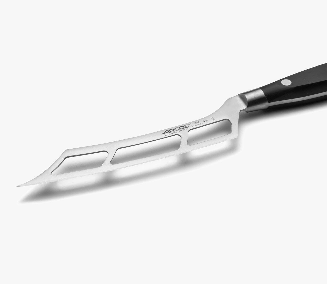 Forged Knife Serrated 5 Inch Nitrum Stainless Steel and 130 mm blade. Ergonomic Polyoxymethylene POM Handle. Series Riviera. Color Black