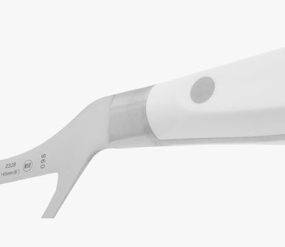 Forged Knife Serrated 5 Inch Nitrum Stainless Steel and 130 mm blade. Ergonomic Polyoxymethylene POM Handle. Series Riviera. Color Black