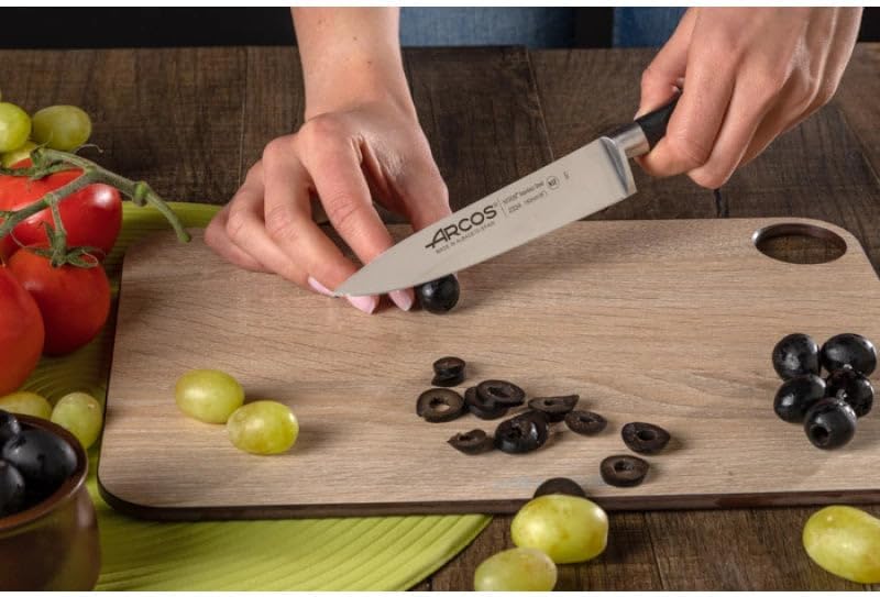 Forged Knife Serrated 5 Inch Nitrum Stainless Steel and 130 mm blade. Ergonomic Polyoxymethylene POM Handle. Series Riviera. Color Black