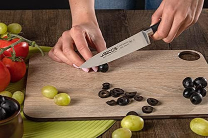 Forged Knife Serrated 5 Inch Nitrum Stainless Steel and 130 mm blade. Ergonomic Polyoxymethylene POM Handle. Series Riviera. Color Black