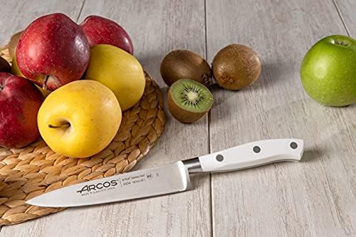 Forged Knife Serrated 5 Inch Nitrum Stainless Steel and 130 mm blade. Ergonomic Polyoxymethylene POM Handle. Series Riviera. Color Black