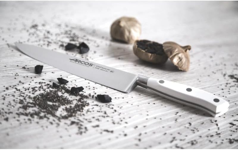 Forged Knife Serrated 5 Inch Nitrum Stainless Steel and 130 mm blade. Ergonomic Polyoxymethylene POM Handle. Series Riviera. Color Black