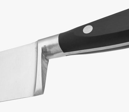 Forged Knife Serrated 5 Inch Nitrum Stainless Steel and 130 mm blade. Ergonomic Polyoxymethylene POM Handle. Series Riviera. Color Black
