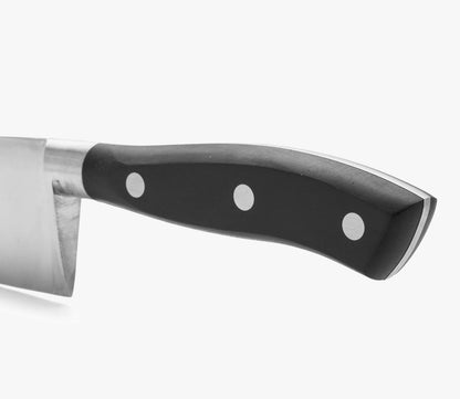 Forged Knife Serrated 5 Inch Nitrum Stainless Steel and 130 mm blade. Ergonomic Polyoxymethylene POM Handle. Series Riviera. Color Black