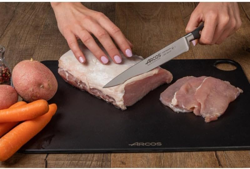 Forged Knife Serrated 5 Inch Nitrum Stainless Steel and 130 mm blade. Ergonomic Polyoxymethylene POM Handle. Series Riviera. Color Black
