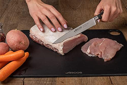 Forged Knife Serrated 5 Inch Nitrum Stainless Steel and 130 mm blade. Ergonomic Polyoxymethylene POM Handle. Series Riviera. Color Black