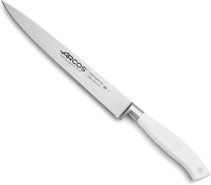 Forged Knife Serrated 5 Inch Nitrum Stainless Steel and 130 mm blade. Ergonomic Polyoxymethylene POM Handle. Series Riviera. Color Black