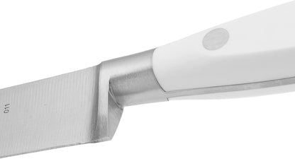 Forged Knife Serrated 5 Inch Nitrum Stainless Steel and 130 mm blade. Ergonomic Polyoxymethylene POM Handle. Series Riviera. Color Black