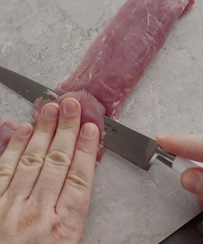Forged Knife Serrated 5 Inch Nitrum Stainless Steel and 130 mm blade. Ergonomic Polyoxymethylene POM Handle. Series Riviera. Color Black