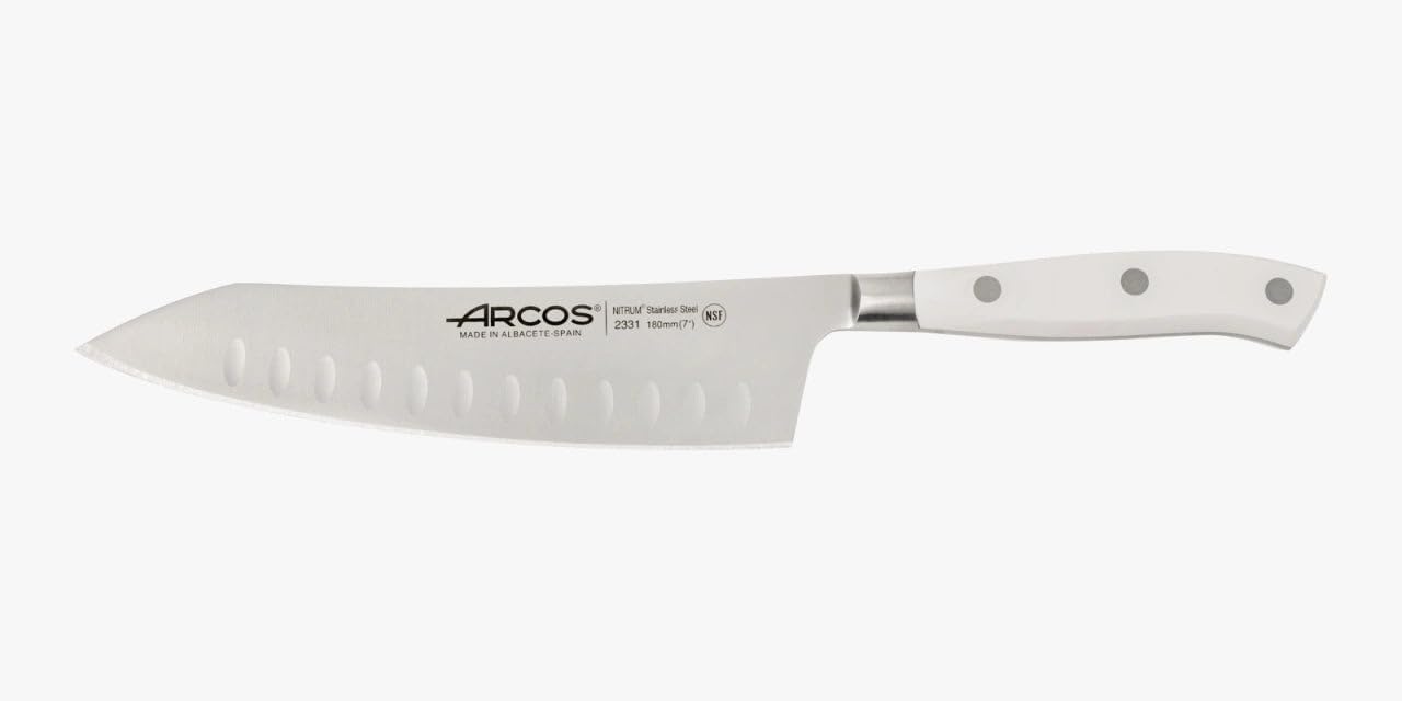 Forged Knife Serrated 5 Inch Nitrum Stainless Steel and 130 mm blade. Ergonomic Polyoxymethylene POM Handle. Series Riviera. Color Black