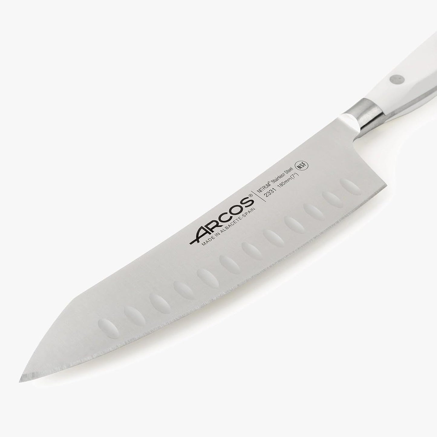 Forged Knife Serrated 5 Inch Nitrum Stainless Steel and 130 mm blade. Ergonomic Polyoxymethylene POM Handle. Series Riviera. Color Black
