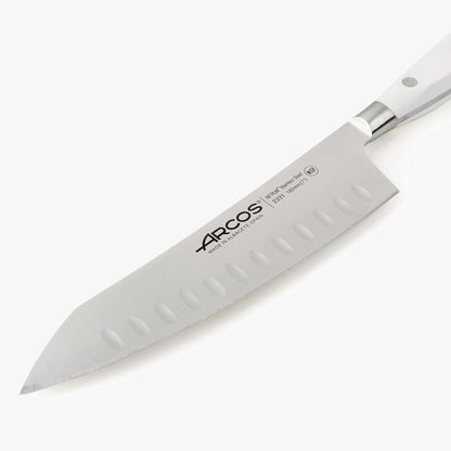 Forged Knife Serrated 5 Inch Nitrum Stainless Steel and 130 mm blade. Ergonomic Polyoxymethylene POM Handle. Series Riviera. Color Black
