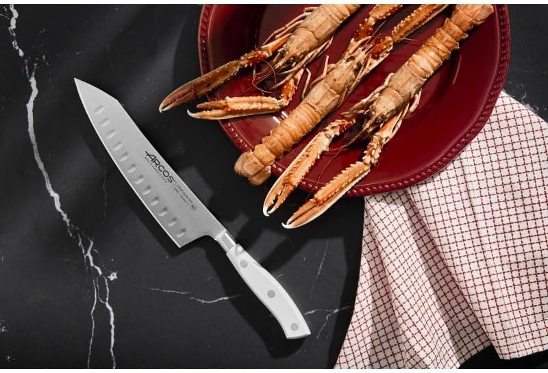 Forged Knife Serrated 5 Inch Nitrum Stainless Steel and 130 mm blade. Ergonomic Polyoxymethylene POM Handle. Series Riviera. Color Black