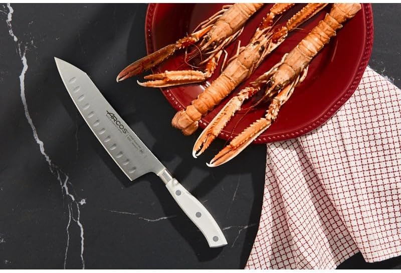 Forged Knife Serrated 5 Inch Nitrum Stainless Steel and 130 mm blade. Ergonomic Polyoxymethylene POM Handle. Series Riviera. Color Black