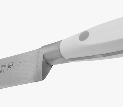 Forged Knife Serrated 5 Inch Nitrum Stainless Steel and 130 mm blade. Ergonomic Polyoxymethylene POM Handle. Series Riviera. Color Black