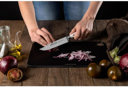 Forged Knife Serrated 5 Inch Nitrum Stainless Steel and 130 mm blade. Ergonomic Polyoxymethylene POM Handle. Series Riviera. Color Black