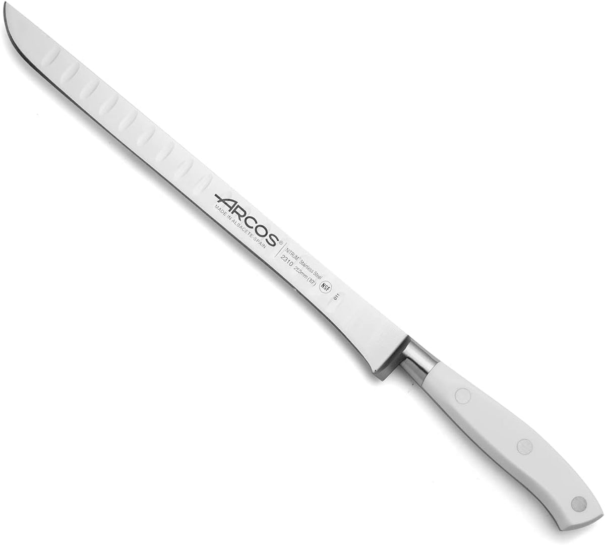 Forged Knife Serrated 5 Inch Nitrum Stainless Steel and 130 mm blade. Ergonomic Polyoxymethylene POM Handle. Series Riviera. Color Black